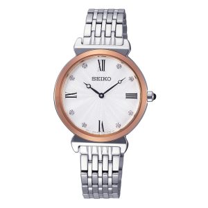 Seiko SFQ798P1 – Nữ – 30mm – Kính cứng – Quartz (Pin) – Dây kim loại