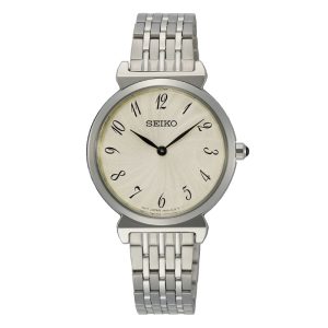Seiko SFQ801P1 – Nữ – 29mm – Kính cứng – Quartz (Pin) – Dây kim loại