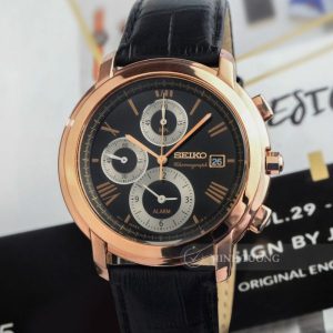 Seiko SNAB80B1 – Nam – 40mm – Kính cứng – Quartz (Pin) – Dây da