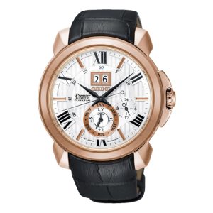 Seiko SNP150P1 – Nam – 43mm – Kính Sapphire – Kinetic (máy nửa cơ – nửa pin) – Dây da