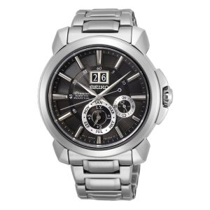 Seiko SNP165P1 – Nam – 43mm – Kính Sapphire – Kinetic (máy nửa cơ – nửa pin) – Dây kim loại