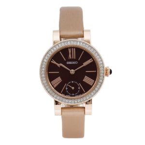 Seiko SRK032P1 – Nữ – 31mm – Kính cứng – Quartz (Pin) – Dây da