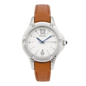 Seiko SRZ421P2 – Nữ – 30mm – Kính cứng – Quartz (Pin) – Dây da