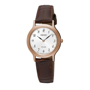 Seiko SUP372P1 – Nữ – 26mm – Kính cứng – Solar (Năng lượng ánh sáng) – Dây da