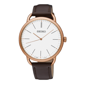 Seiko SUR234P1 – Nữ – 38mm – Kính cứng – Quartz (Pin) – Dây da